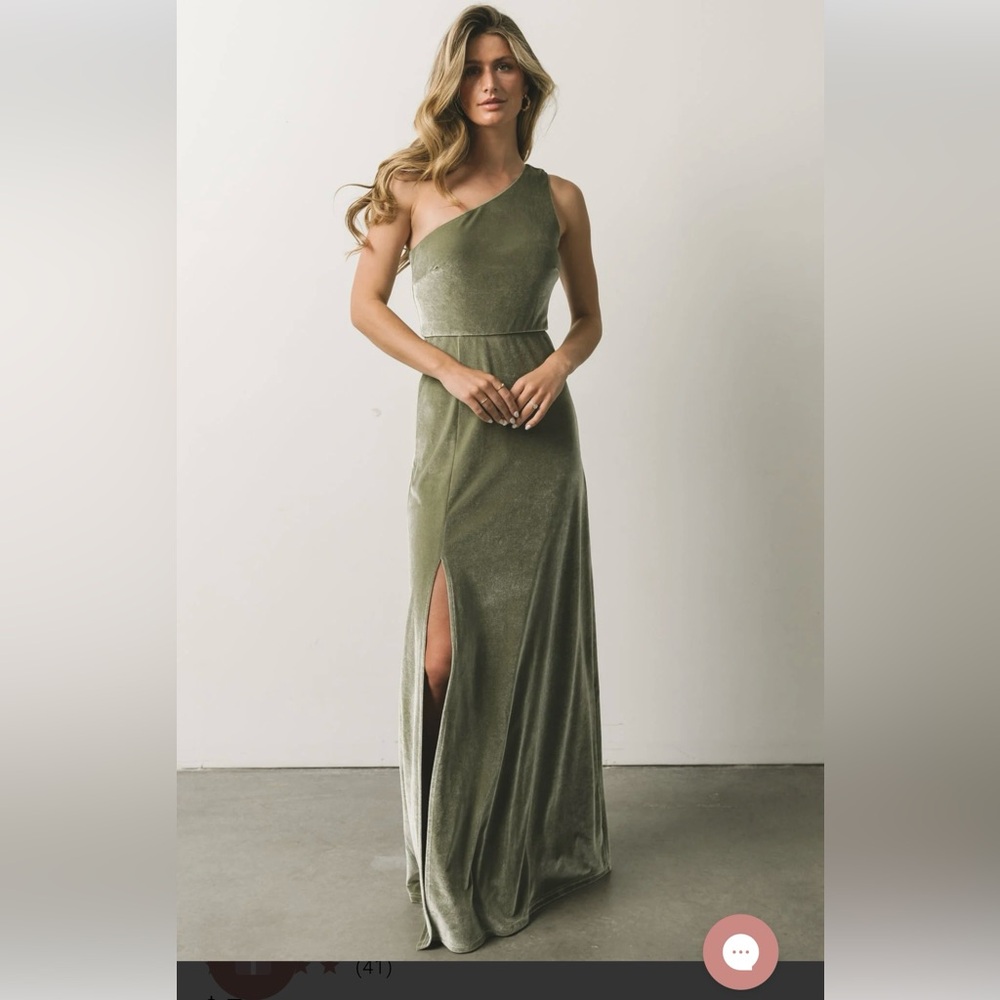 Sage Green Baltic Born Brides Maid dress.